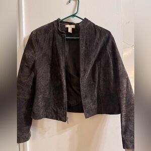 Kate Hill Brown Genuine Suede Leather Jacket